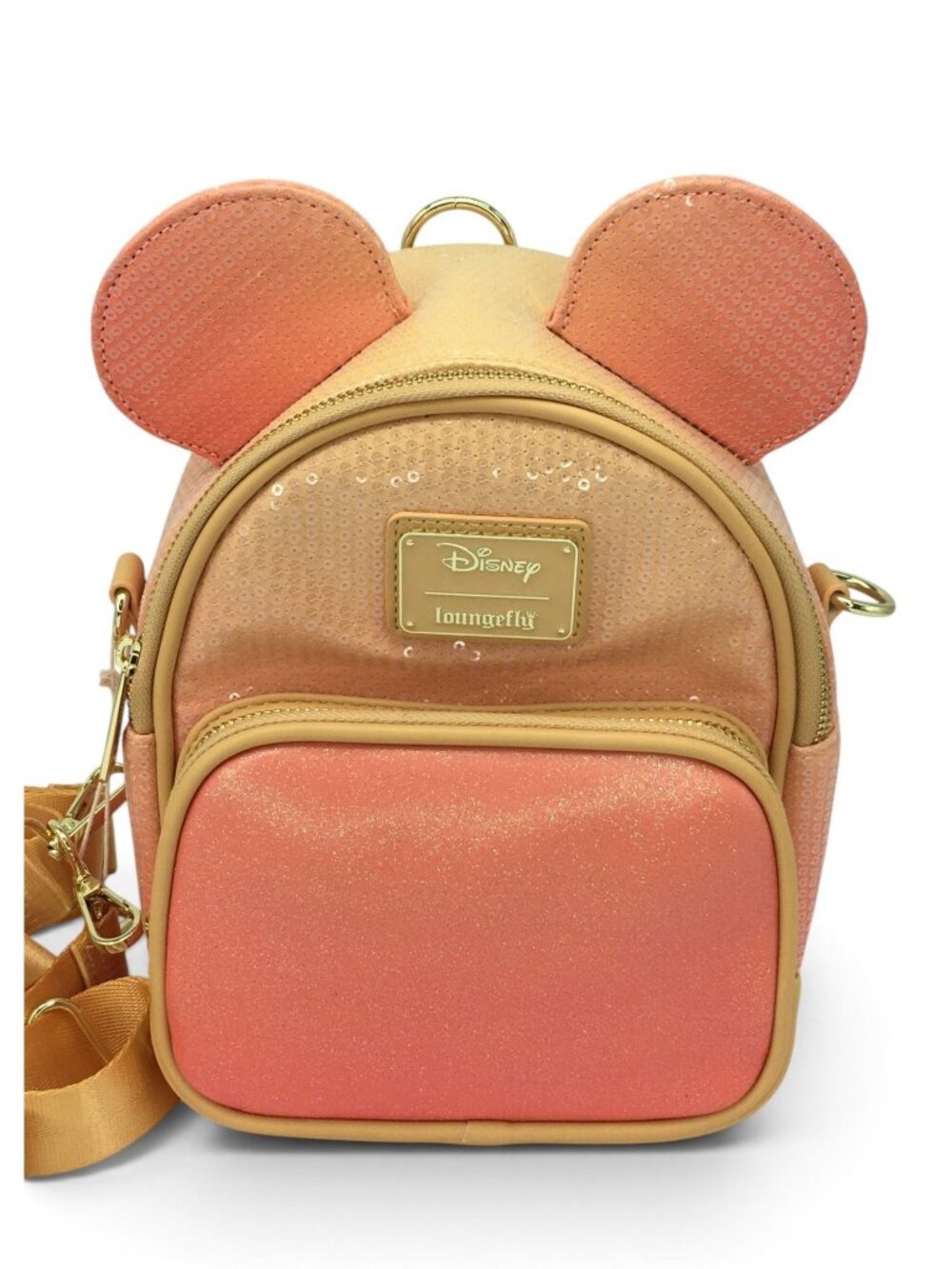 Mickey Mouse Glitter Sequin Convertible Mini Backpack & Crossbody Bag